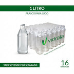 FRASCO VIDRIO JUGO 1 Litro - PACK 16 UND.