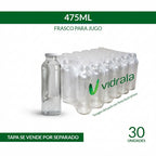 FRASCO DE VIDRIO PARA JUGO 475ml - PACK 30 UND.