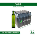 BOTELLA VIDRIO ACEITERA 500ml CUADRADA - PACK 35 UND.