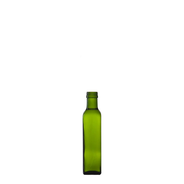 BOTELLA VIDRIO ACEITERA 250ml CUADRADA  - PACK 48 UND.