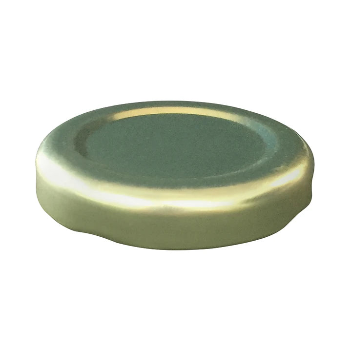TAPA METÁLICA 43MM DORADA S/BOTÓN