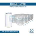 FRASCO VIDRIO CONSERVERO  1 Litro - PACK 20 UND.