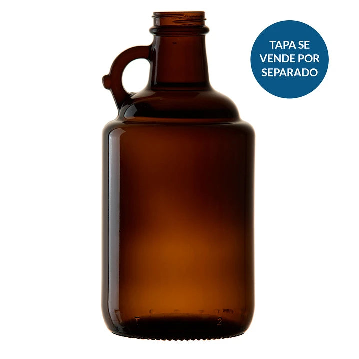 BOTELLA VIDRIO 1 Litro GROWLER AMBAR   - PACK 12 UND.